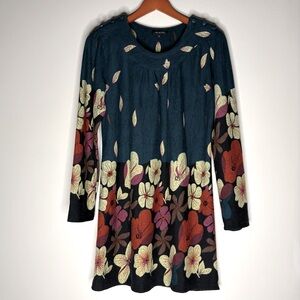 Panilli Floral Print Longsleeved women's soft dress,‎ Size M
